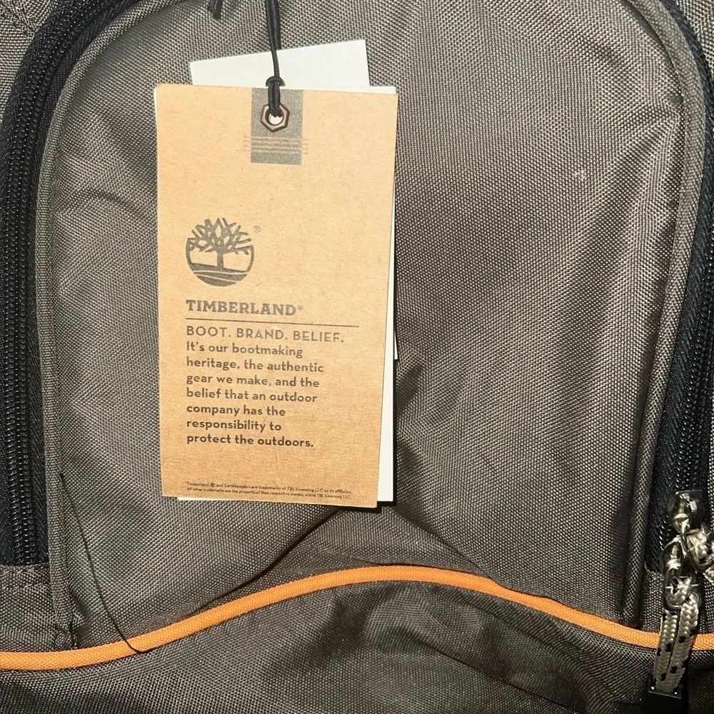 Timberland Tan and Brown Duffel Bag
